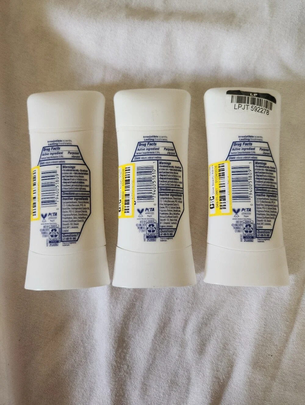 3 Pack Dove Holiday Treats Antiperspirant Deodorant Frosted Plum Berry